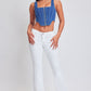 Women's Low Rise Fray Hem Flare Jeans