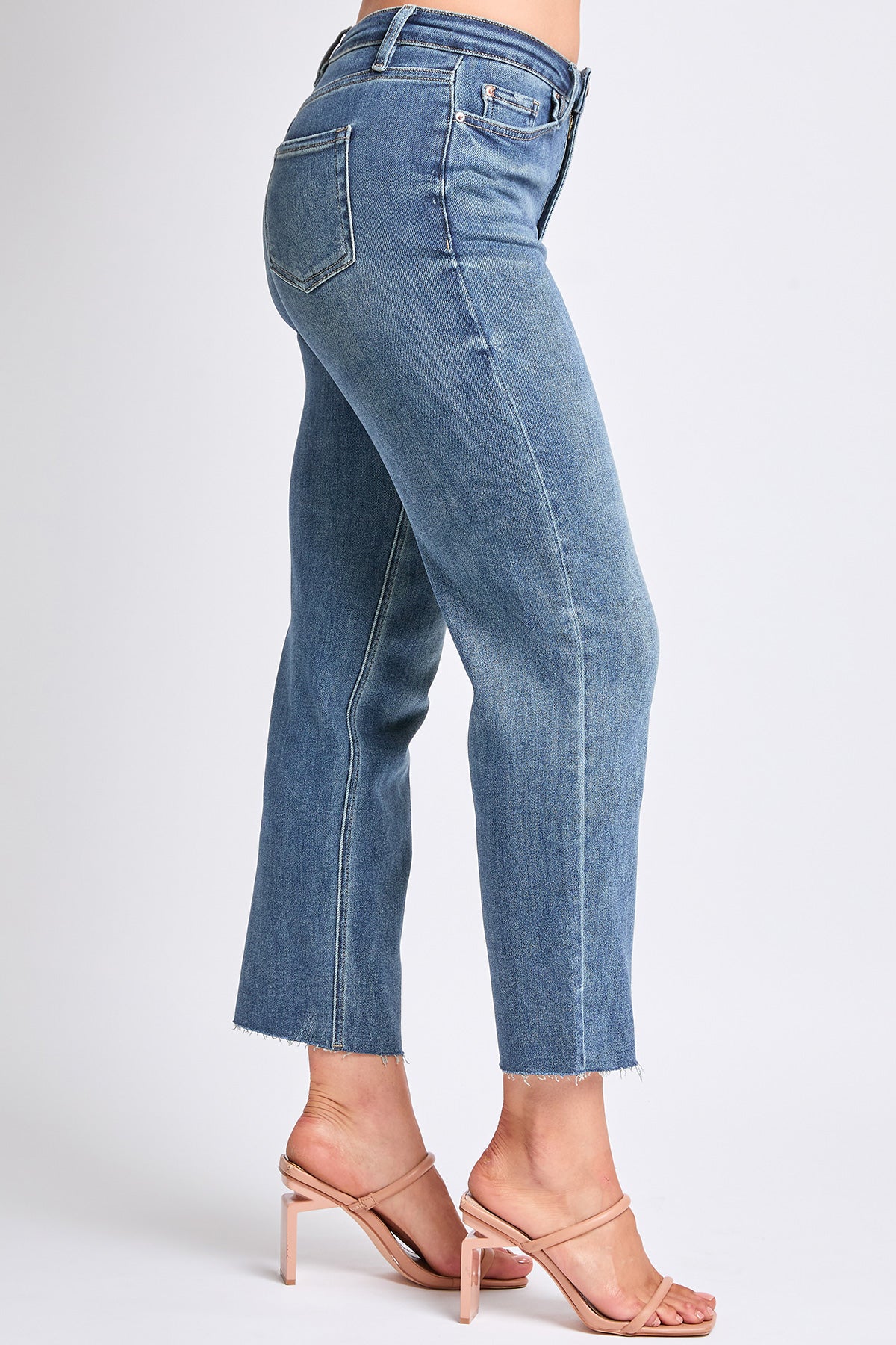 Luxe Cropped Straight Leg Jeans