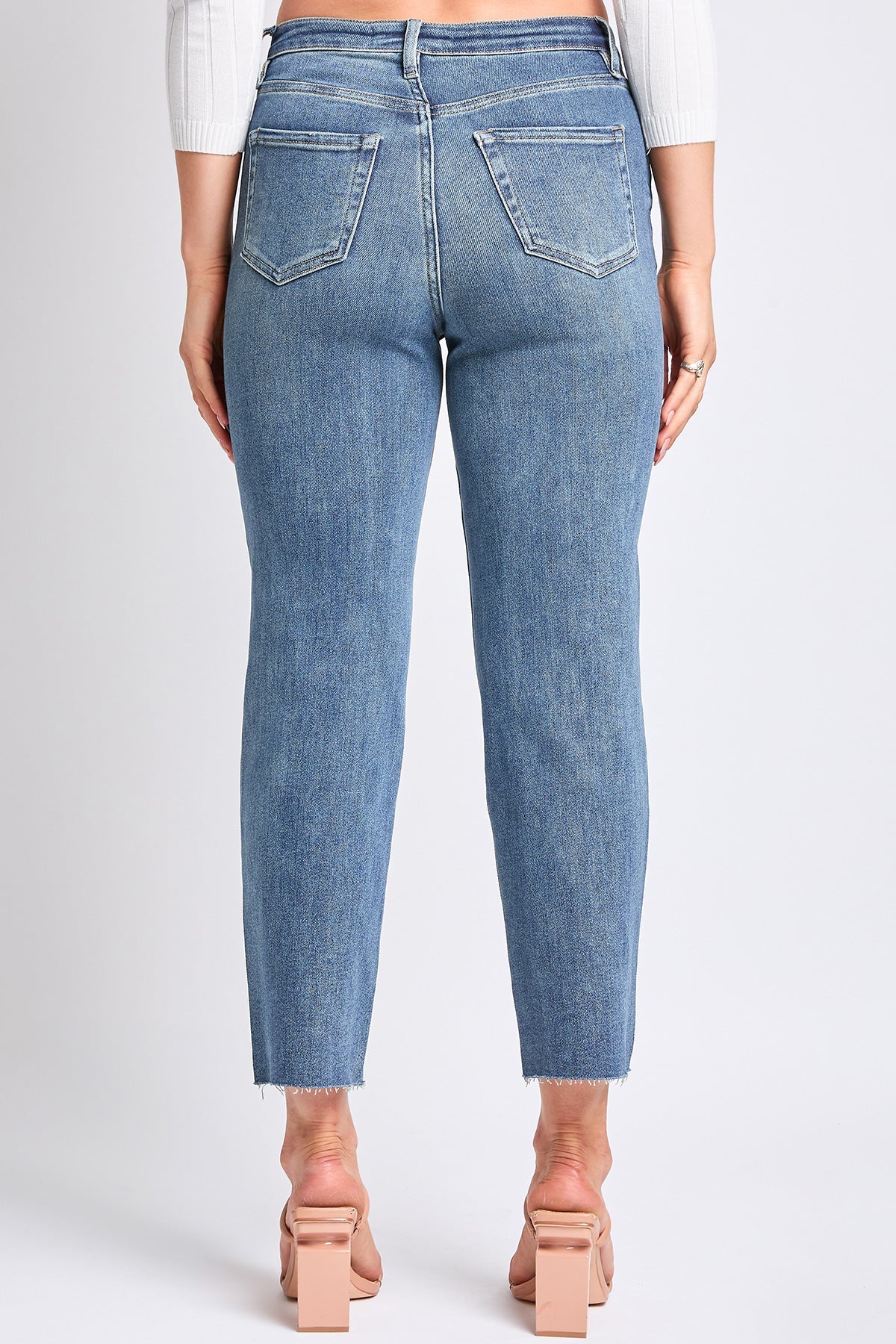 Luxe Cropped Straight Leg Jeans