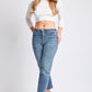 Luxe Cropped Straight Leg Jeans