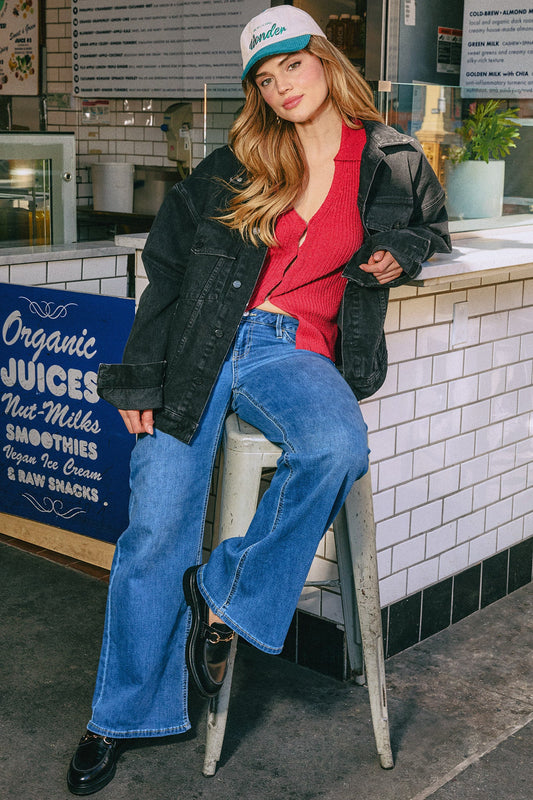 Essential Low Rise Wide Leg Jeans