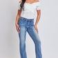 Women's Bootcut Jeans with Flap Pockets