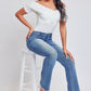 Women's Bootcut Jeans with Flap Pockets