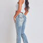 Women's Bootcut Jeans with Flap Pockets