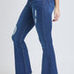 Essential Distressed Flare Jeans-Distressed