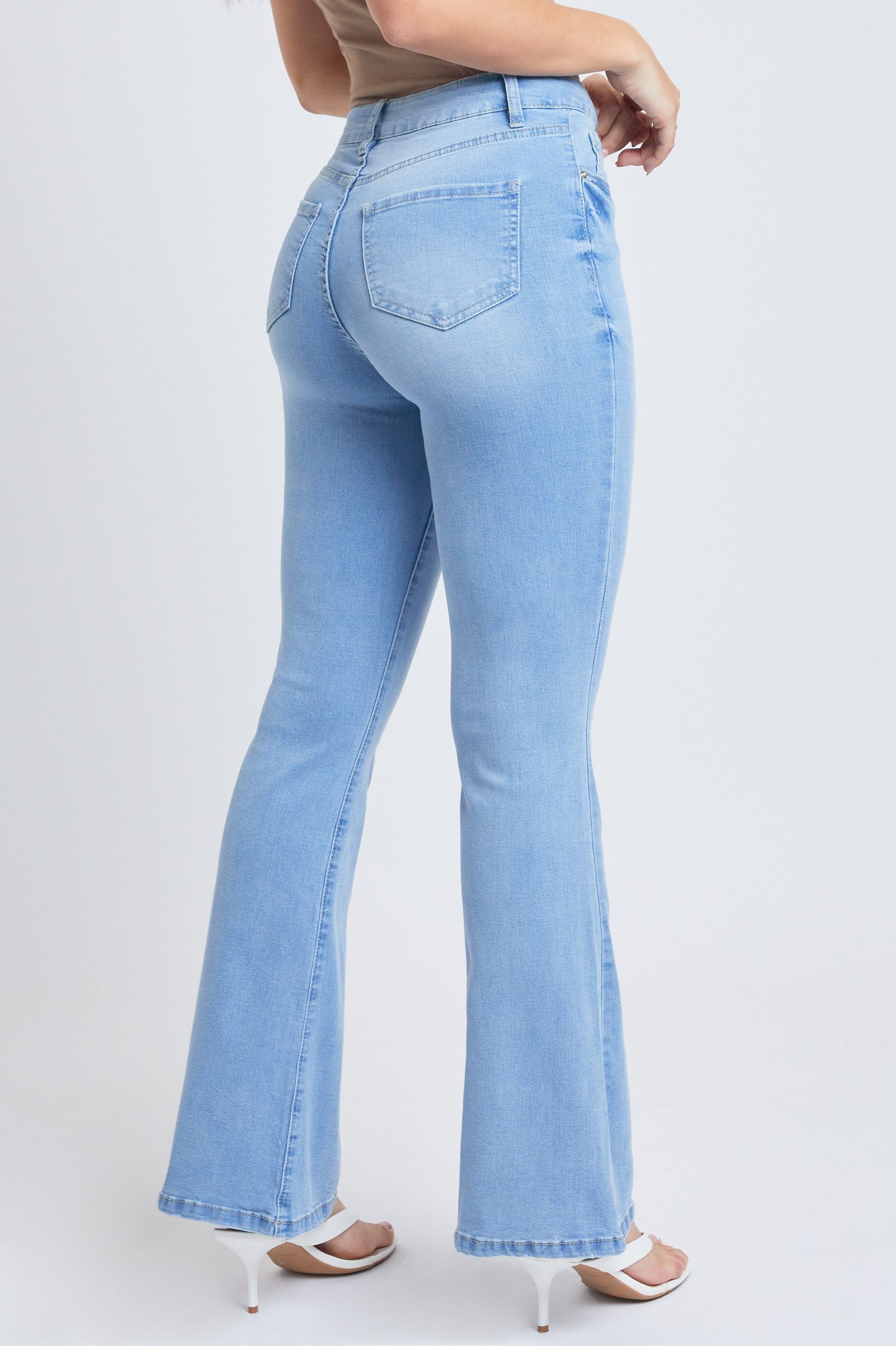 Essential Distressed Flare Jeans-Distressed