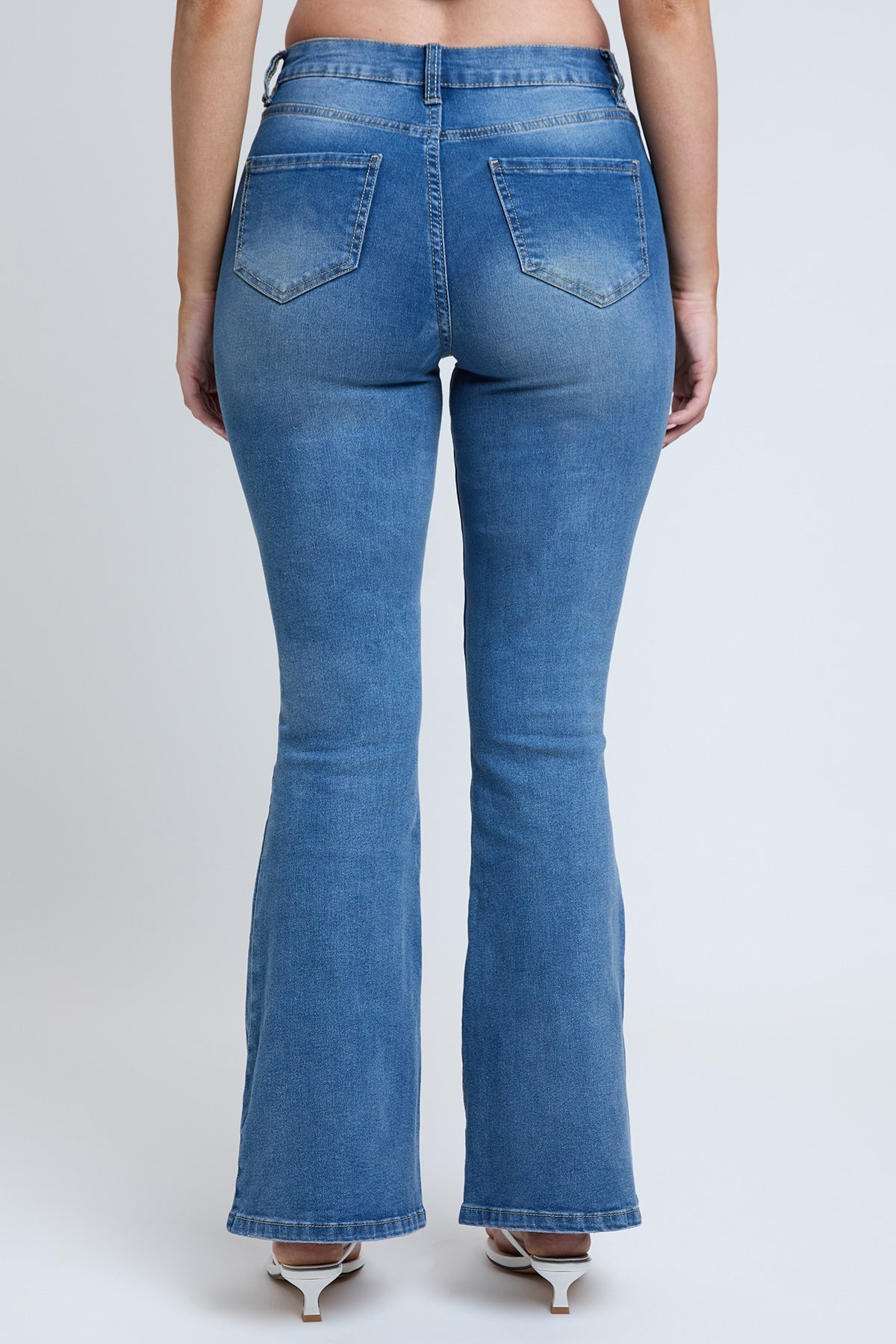 Essential Distressed Flare Jeans-Distressed