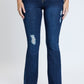 Essential Distressed Flare Jeans-Distressed
