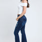 Essential Distressed Flare Jeans-Distressed