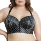 Charlotte Longline Full Bust Padded Bra  - Black Dot