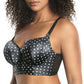 Charlotte Longline Full Bust Padded Bra  - Black Dot