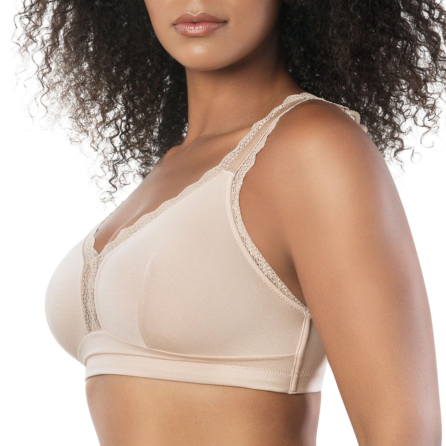 Dalis Full Busted and Curvy Wire Free Bralette  - Bare