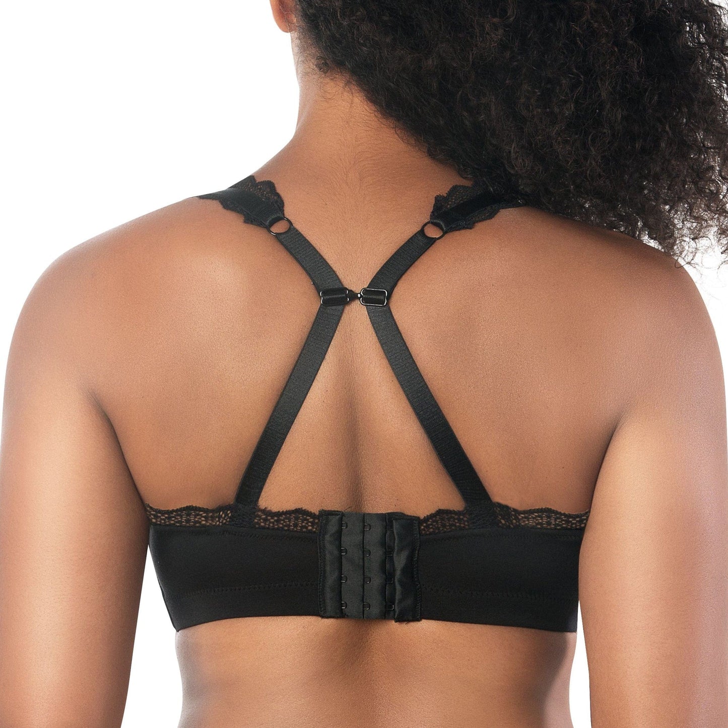 Dalis Full Busted and Curvy Wire Free Bralette  - Black
