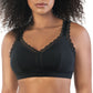 Dalis Full Busted and Curvy Wire Free Bralette  - Black
