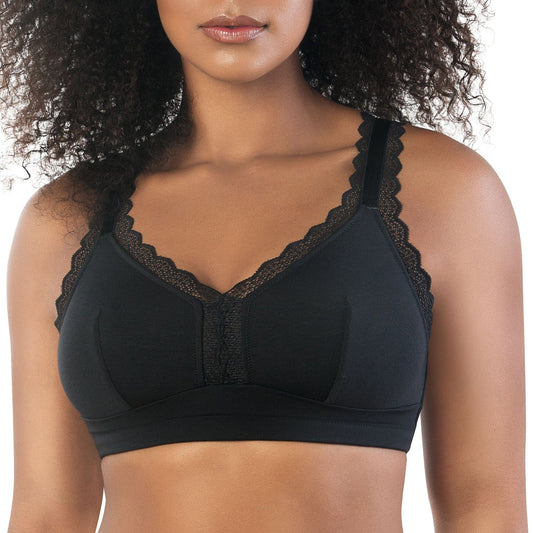 Dalis Full Busted and Curvy Wire Free Bralette  - Black