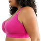Dalis Full Busted and Curvy Wire Free Bralette  - Bright Pink