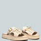Patton Cut Out Buckled Platform Sandals