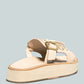 Patton Cut Out Buckled Platform Sandals