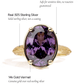 Sterling Silver Oval Cut Amethyst CZ Cocktail Ring