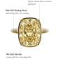 Sterling Silver Elongated Cushion Light Yellow CZ Cocktail Ring