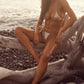 Micro bikini in gold shiny    G-String Bikini featured in SI swimsuit