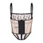 Kim High-Neck Embroidery Bustier on Jelly Fabric