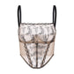 Kim High-Neck Embroidery Bustier on Jelly Fabric