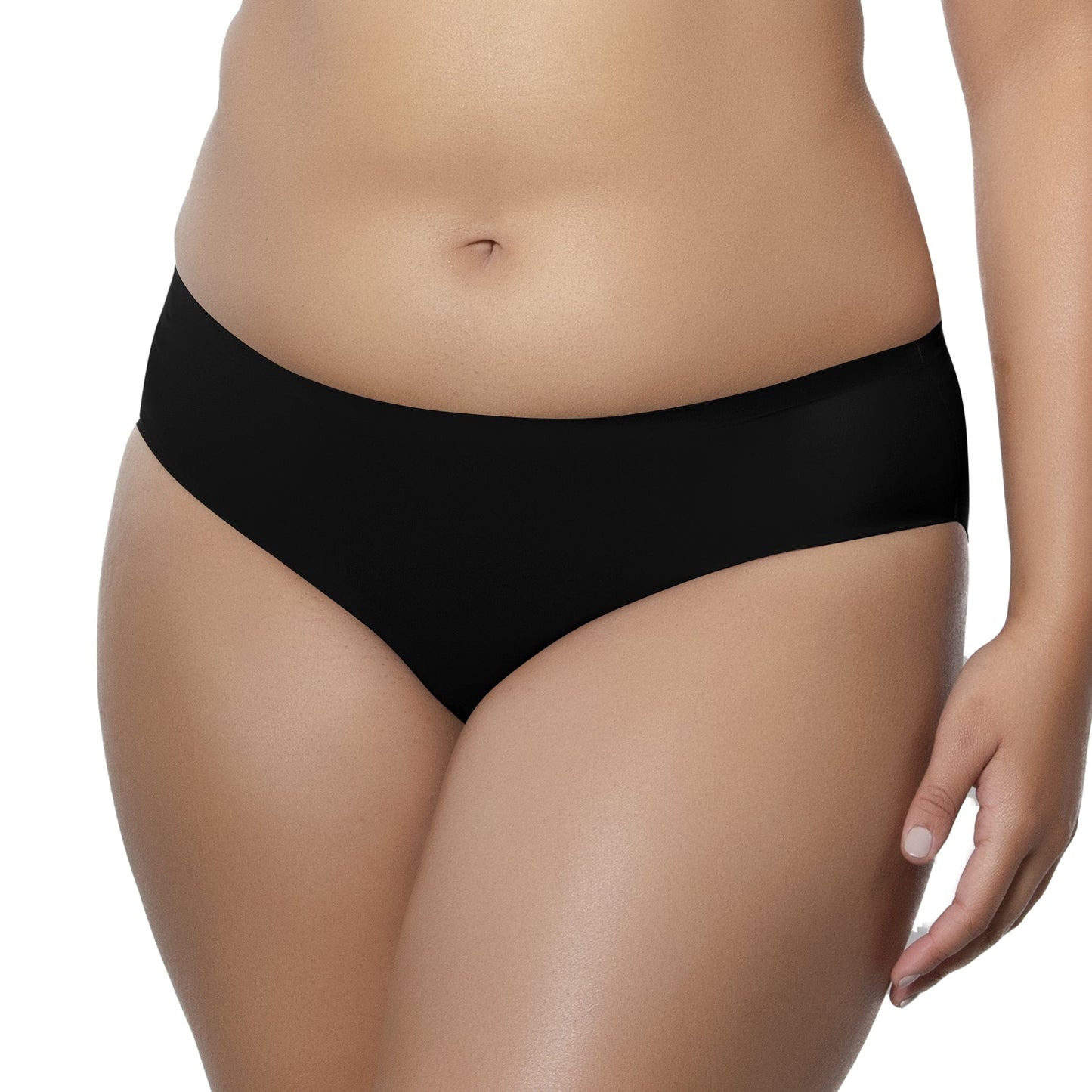 Bonded Hipster with No Visible Panty Lines - Black