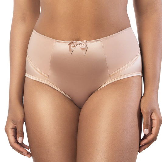 Charlotte Full Figured Curvy High Waist Brief Vintage  - T. Nude