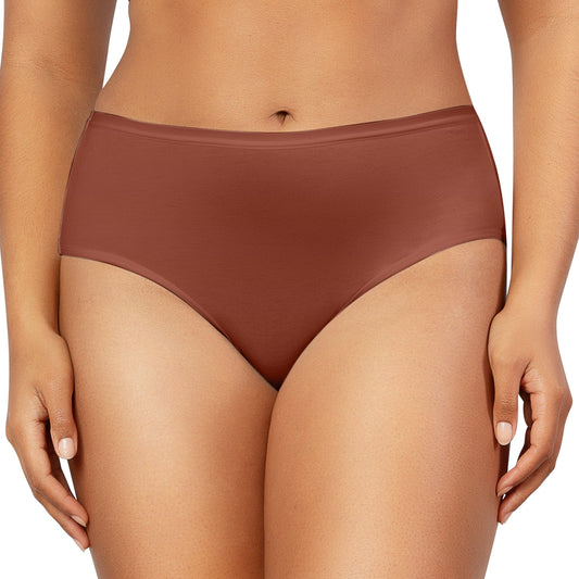 Cozy Brief Cotton Like Fabric Full Coverage  - Spice
