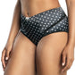 Charlotte Full Figured Curvy High Waist Brief Vintage  - Black Dot