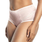 Charlotte Full Figured Curvy High Waist Brief Vintage  - Petal Pink Dot