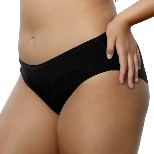 Cozy Hipster Cotton Like fabric Full Coverage  - Black