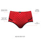 Charlotte Full Figured Curvy High Waist Brief Vintage  - Racing Red Dot