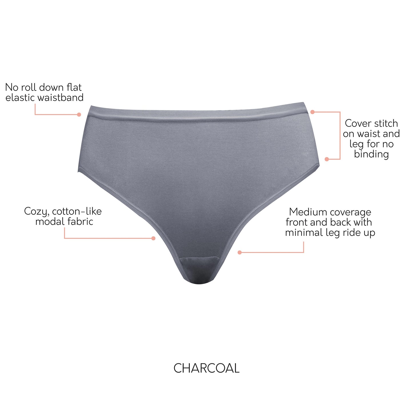Cozy Hipster Cotton Like fabric Full Coverage  - Charcoal