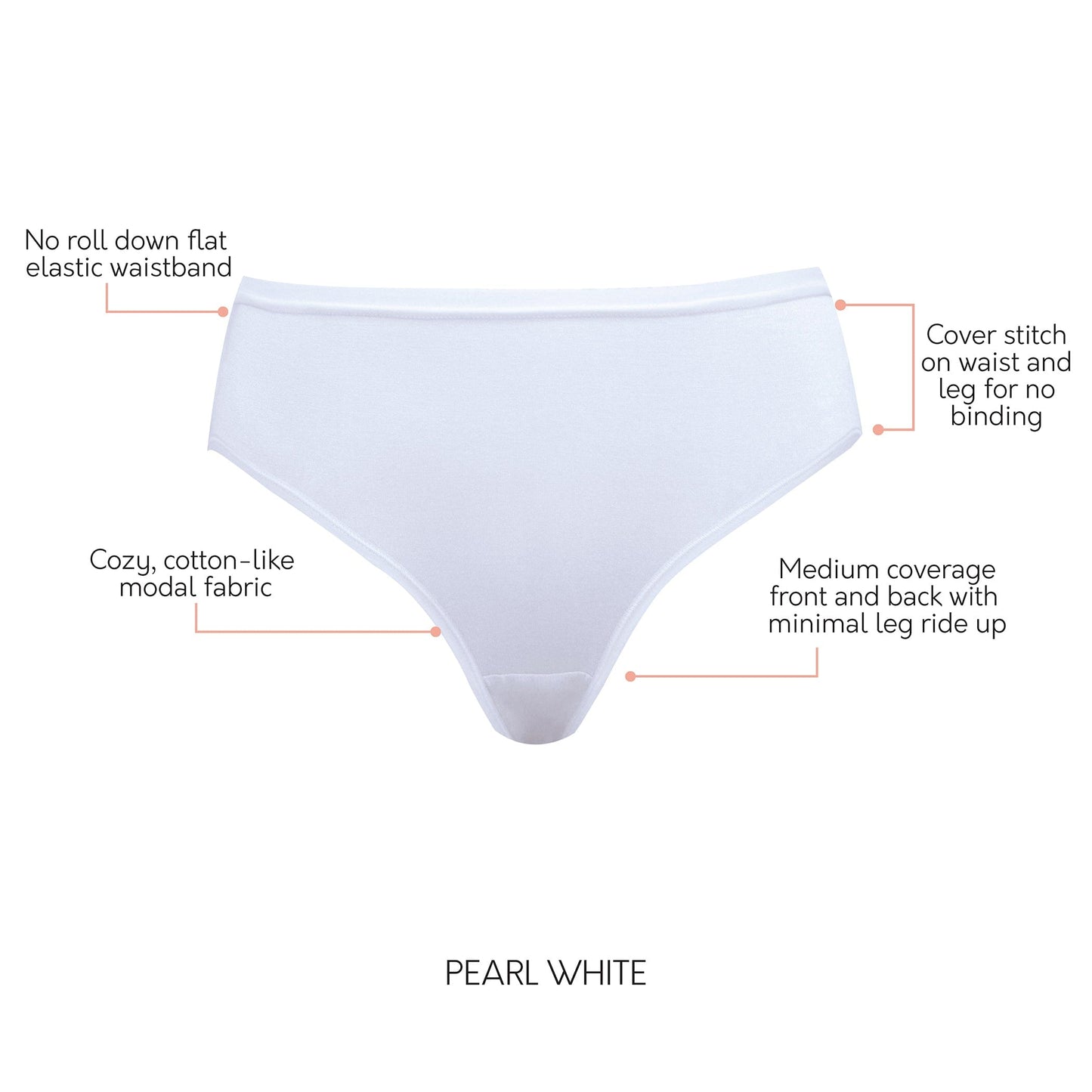 Cozy Hipster Cotton Like fabric Full Coverage  - Pearl white