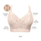 Adriana Curvy and Full Bust Supportive Wire-free Lace Bra  - Bare