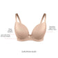 Casey Wired Padded Plunge Seamless T-shirt Bra - E. Nude