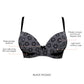 Casey Wired Padded Plunge Seamless T-shirt Bra - Mosaic Black