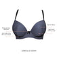 Casey Wired Padded Plunge Seamless T-shirt Bra - Dark Blue Denim