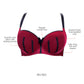 Charlotte Full Busted and Full Figured Sexy Padded Bra - Rio Red