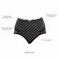 Charlotte Full Figured Curvy High Waist Brief Vintage  - Black Dot