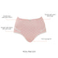 Charlotte Full Figured Curvy High Waist Brief Vintage  - Petal Pink Dot