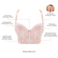 Charlotte Longline Full Bust Padded Bra  - Petal Pink Dot