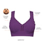 Dalis Full Busted and Curvy Wire Free Bralette  - Amethyst