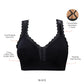 Dalis Full Busted and Curvy Wire Free Bralette  - Black