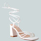 Piri Toe Ring Tie Up Block Sandals