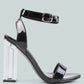 Poloma Clear Block Heel Party Sandals