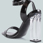 Poloma Clear Block Heel Party Sandals