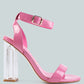 Poloma Clear Block Heel Party Sandals